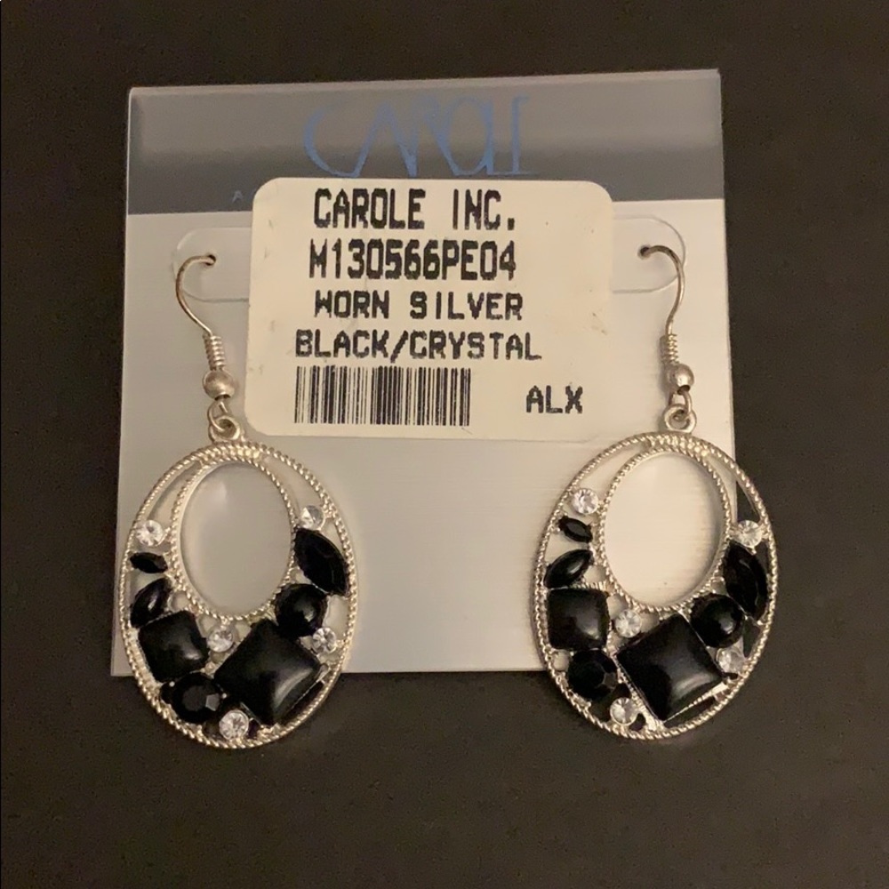 Black and Silver Earrings